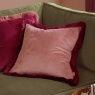 Furn Halo Fringed Velvet Feather Cushion 50cm - Slipper/Burgundy