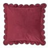 Furn Lil Scallop Cushion 45cm - Burgundy/Chocolate