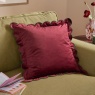 Furn Lil Scallop Cushion 45cm - Burgundy/Chocolate