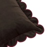Furn Lil Scallop Cushion 45cm - Chocolate/Burgundy