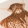 Evans Lichfield Boucle Highland Cow Cushion 45cm - Natural