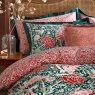 William Morris At Home Cray Forest Duvet Set - Green/Cranberry