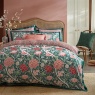 William Morris At Home Cray Forest Duvet Set - Green/Cranberry
