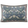 William Morris At Home Midnight Strawberry Thief Oxford Pillowcase Pair - Prussian Blue