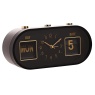 Widdop Hometime Calendar Alarm Clock - Black & Gold