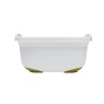 Addis Twin Material Soft Touch Bowl - White & Green