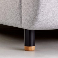 Rounded Leg - Black/Oak