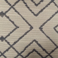 E 7115 Charcoal Linen Marzan Lined Geo