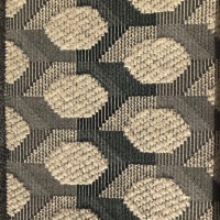1067 Grey Charcoal Geometric Weave
