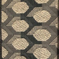 1067 Grey Charcoal Geometric Weave