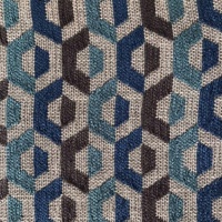 1172 Blue Geo Hexagon Jacquard